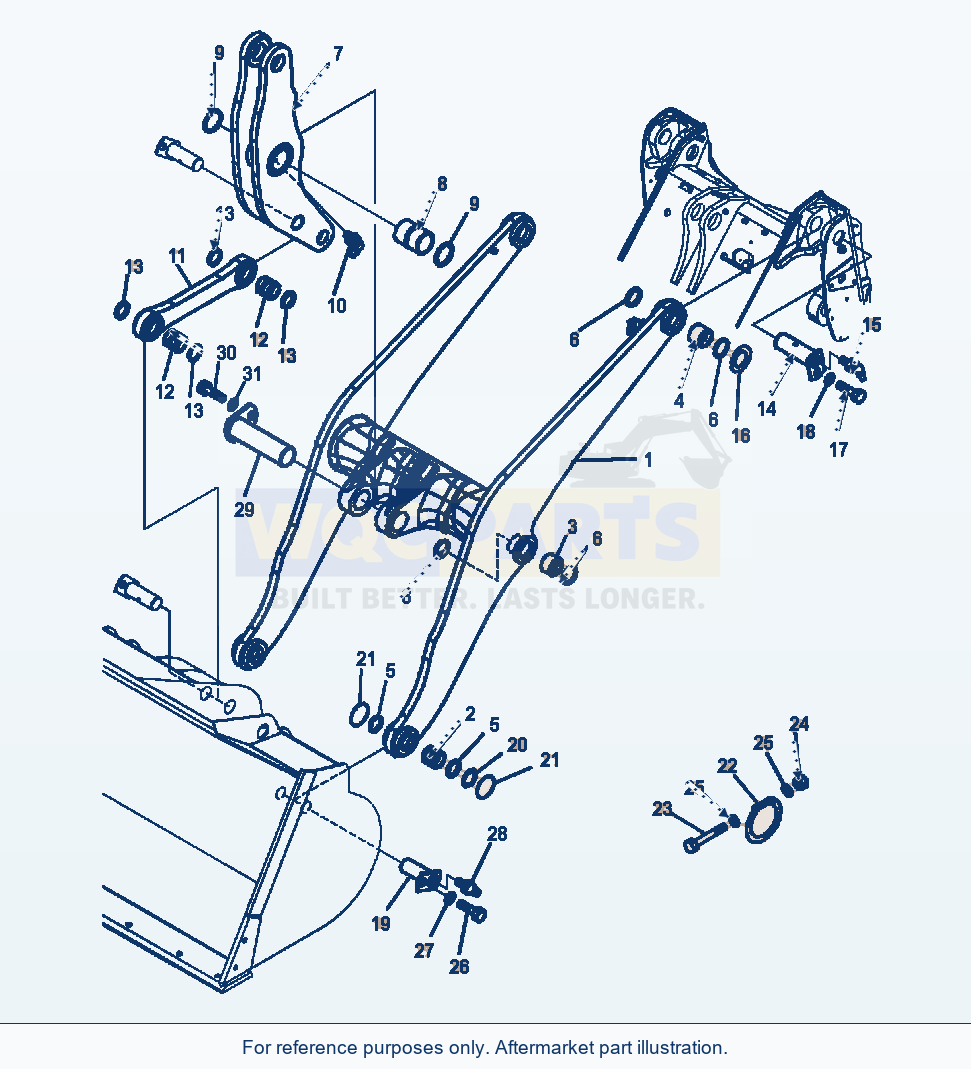 Komatsu WA320-5L Boom Assembly parts diagram