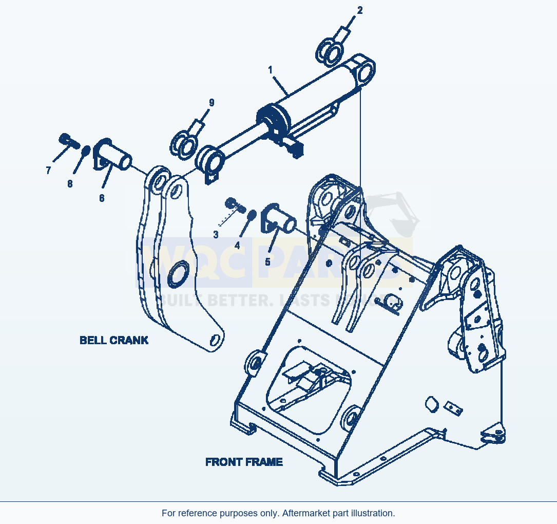 Komatsu WA320-5L Bucket Cylinder High Lift Mounting parts diagram