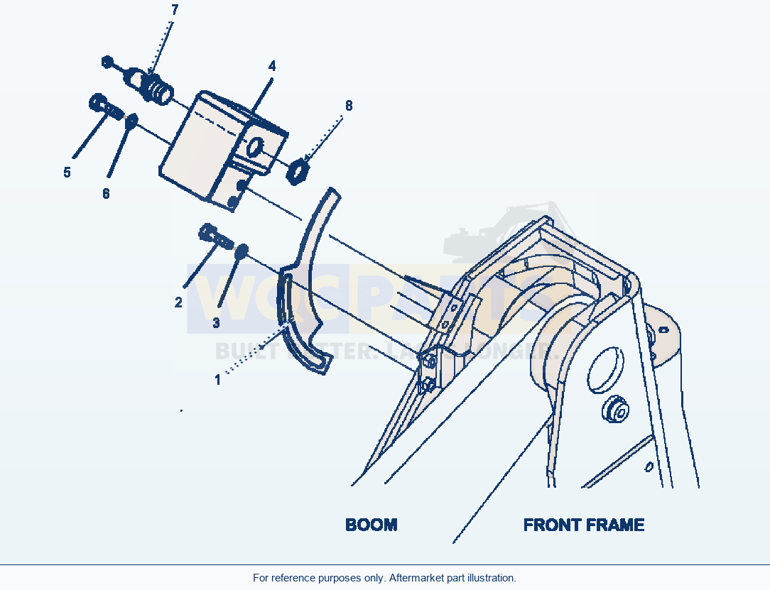 Komatsu WA320-5L Lift Arm Bellcrank Boom Kickout parts diagram