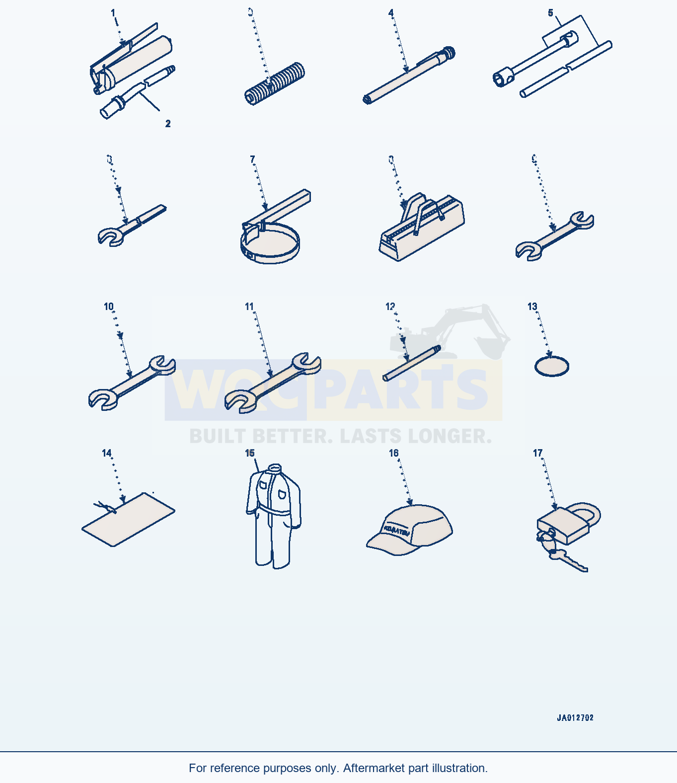 Komatsu WA320-6 General Tool Set, Cap And Overall (#71799-) parts diagram