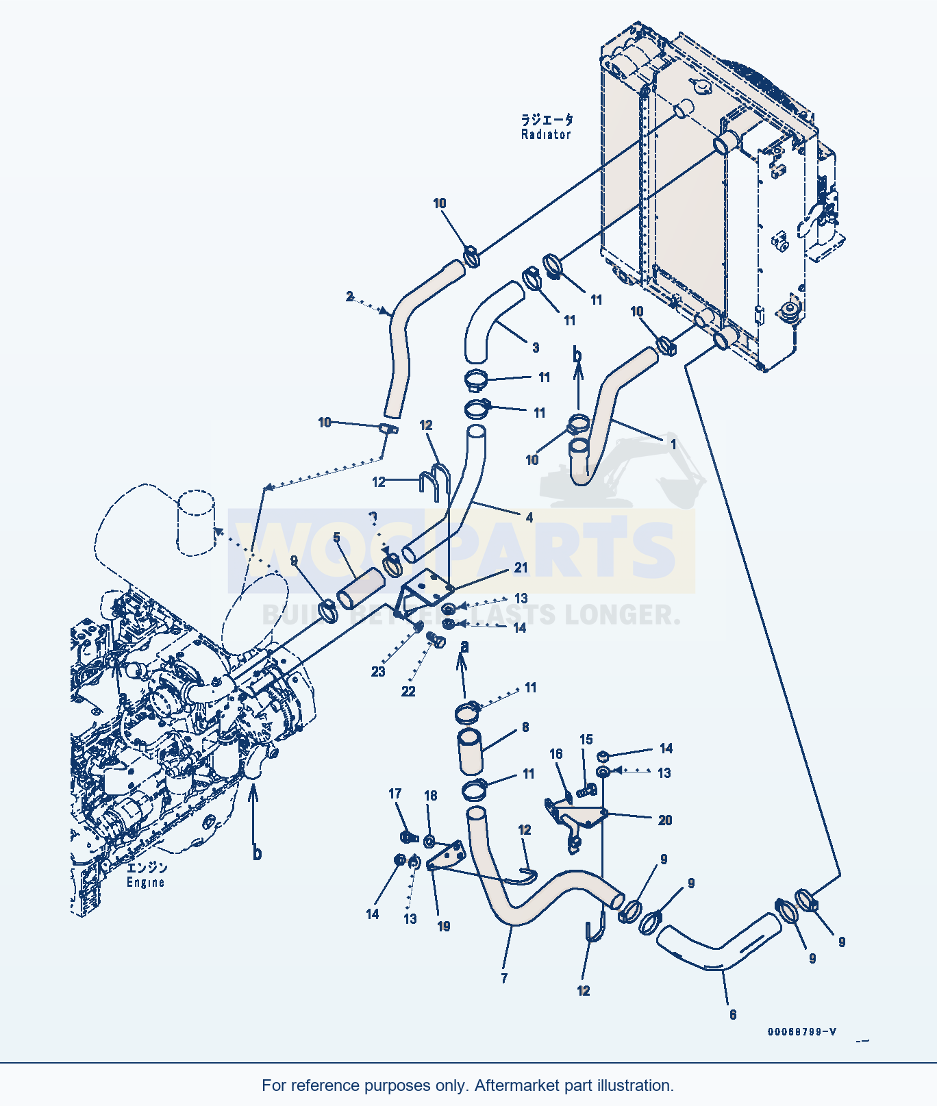 Komatsu WA320-6 Coolant Piping (#70291-) Serial 70291-UP parts diagram