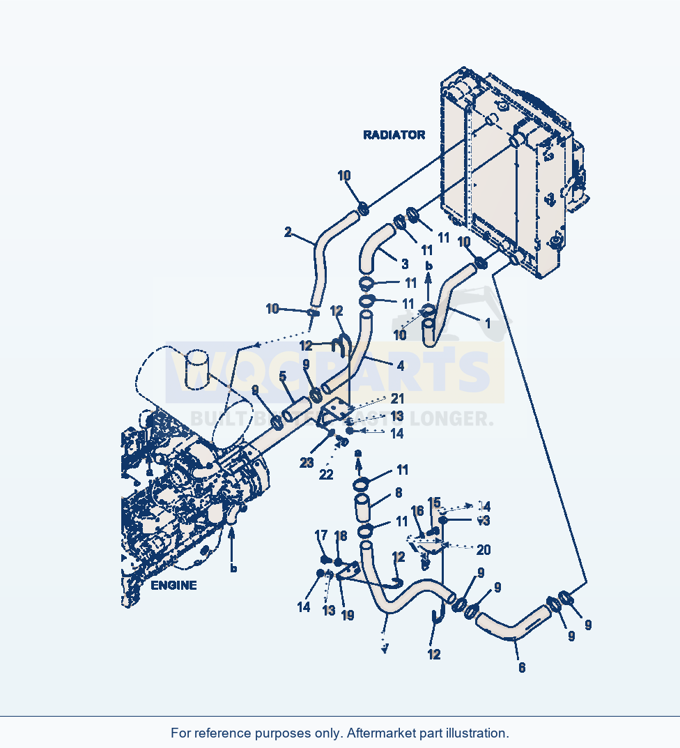 Komatsu WA320-6 Cooling Line parts diagram