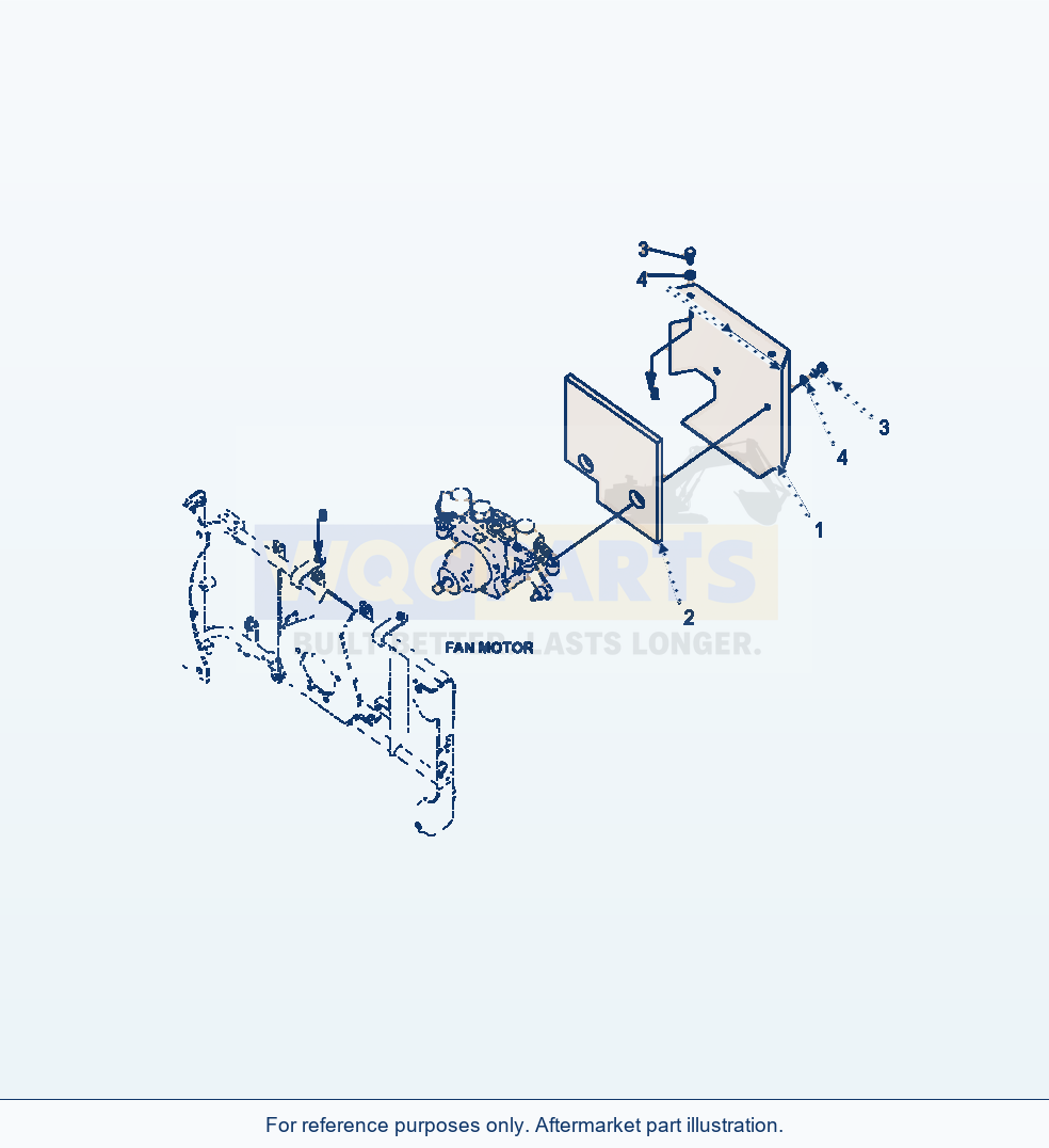Komatsu WA320-6 Radiator Cover parts diagram