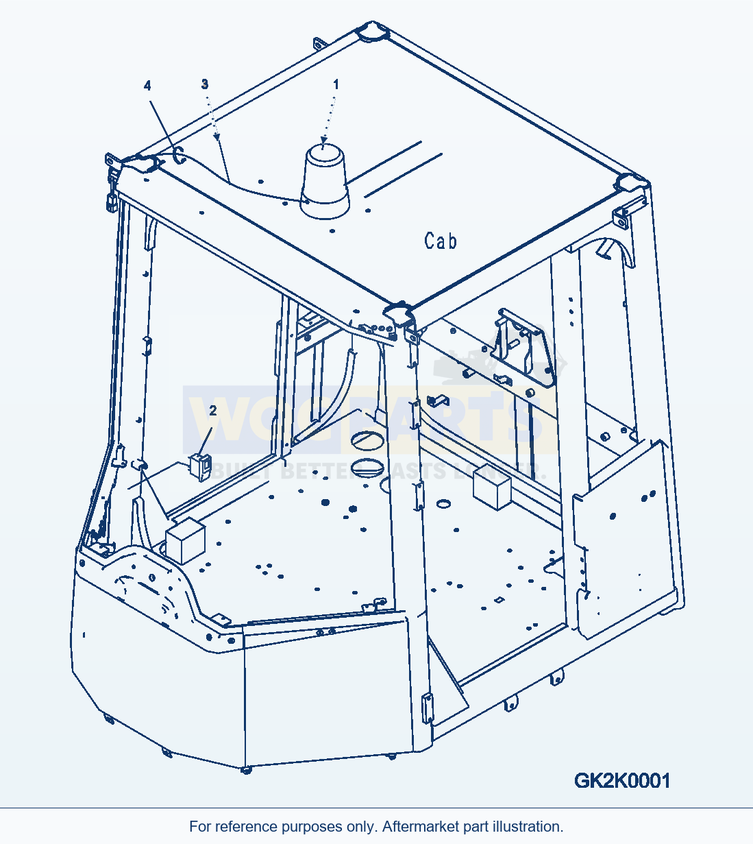 Komatsu WA320-6 Rotating Warning Lamp parts diagram