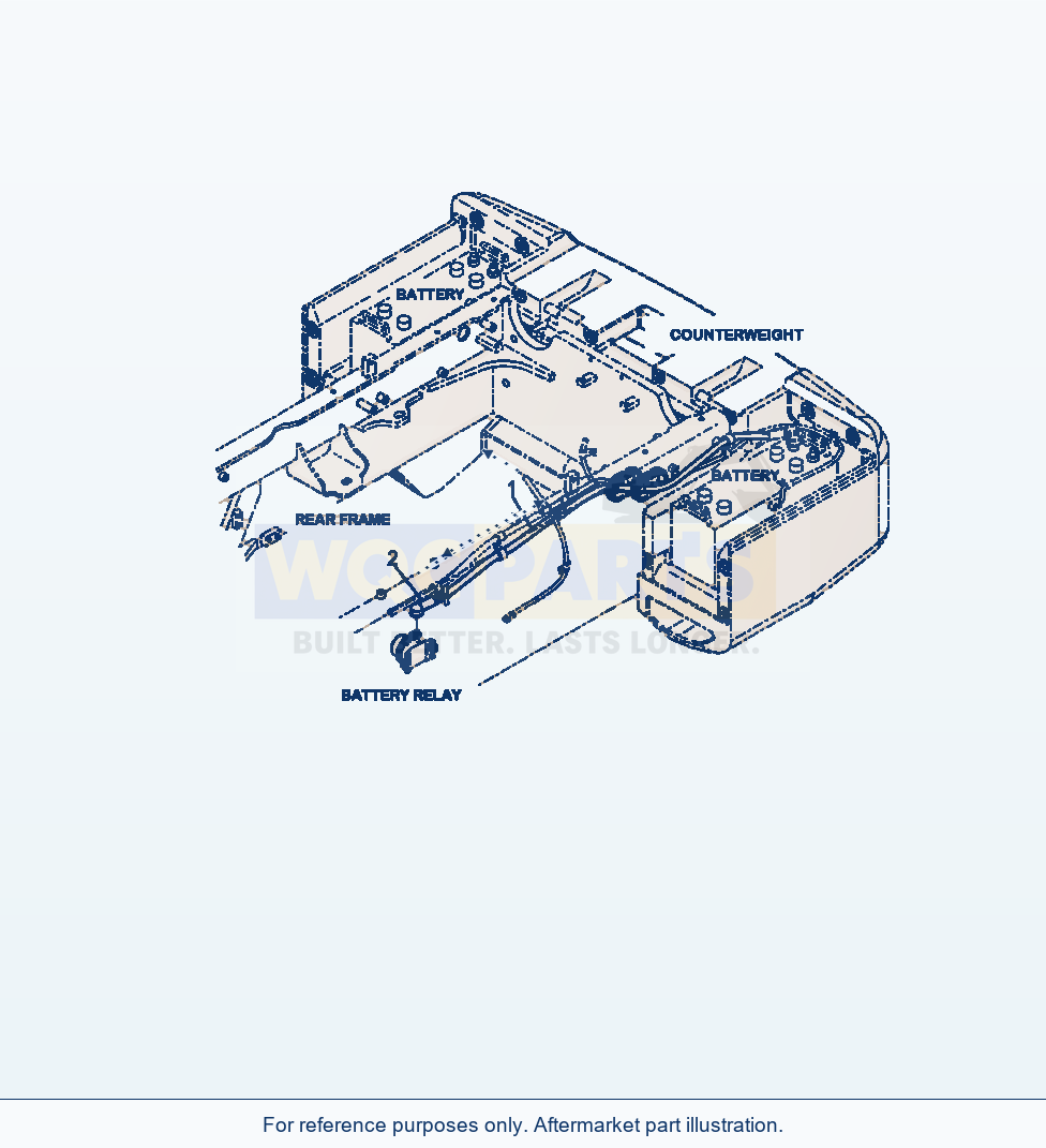Komatsu WA320-6 Battery Cables Battery To Battery Relay parts diagram