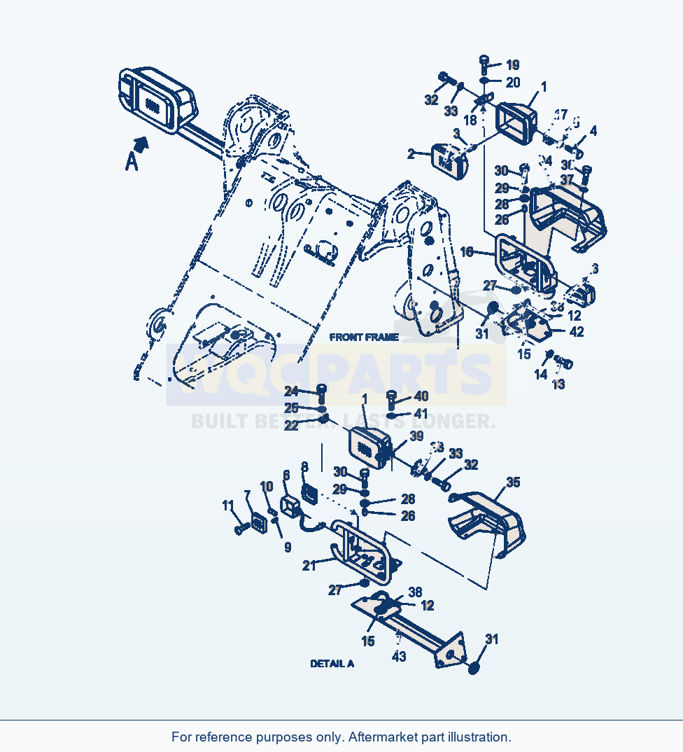 Komatsu WA320-6 Front Head Lamp Serial A34001-UP parts diagram