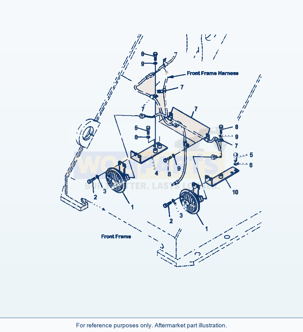Komatsu WA320-6 Horn Serial A34001-UP parts diagram