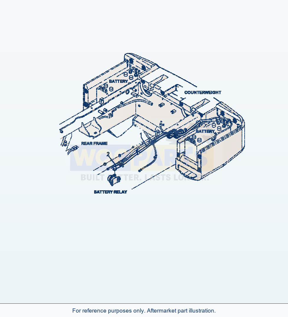 Komatsu WA320-6 Rear Harness Battery Relay Cable parts diagram