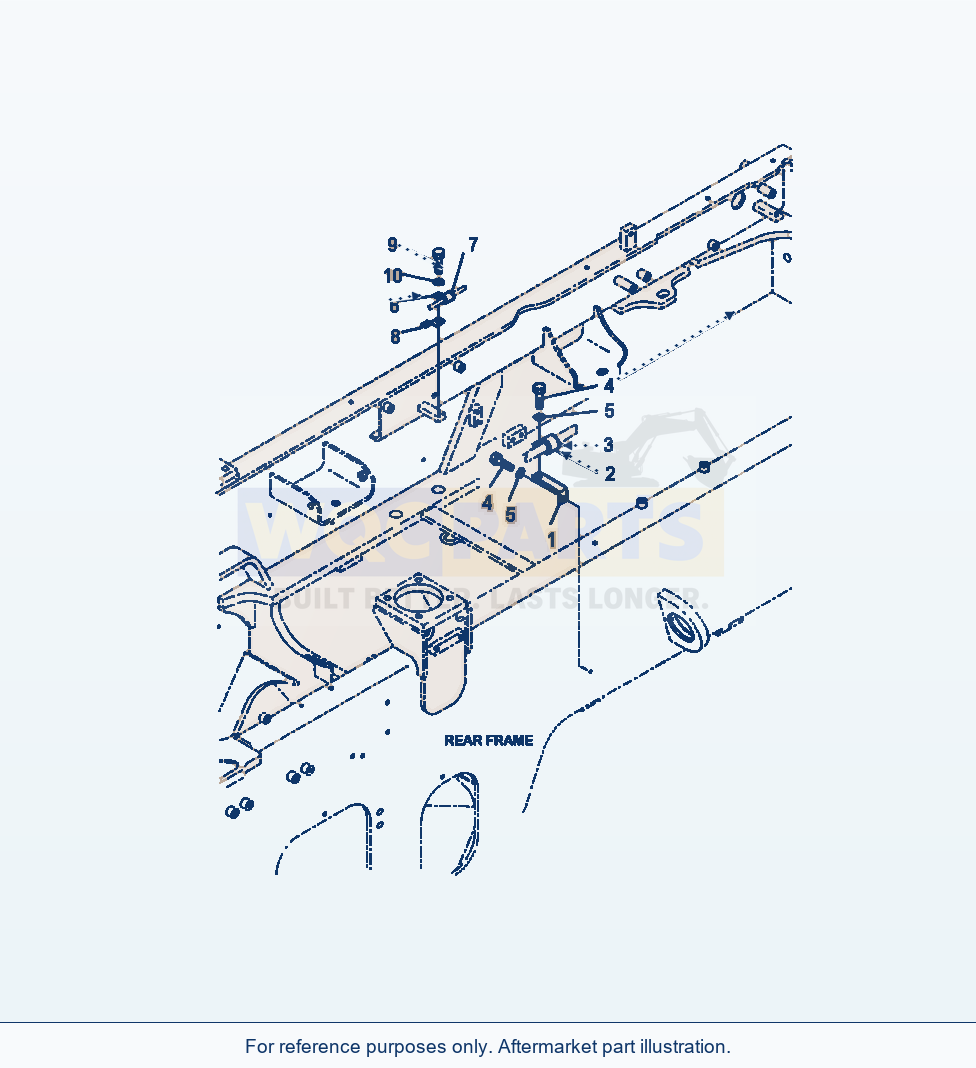 Komatsu WA320-6 Rear Harness Engine Harness Mounting parts diagram