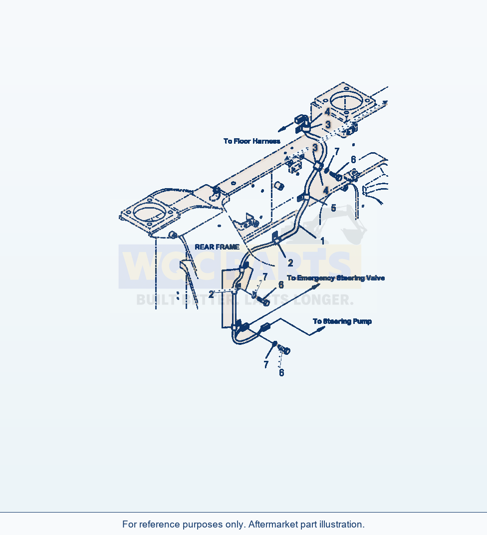 Komatsu WA320-6 Wiring Harness Emergency Steering parts diagram