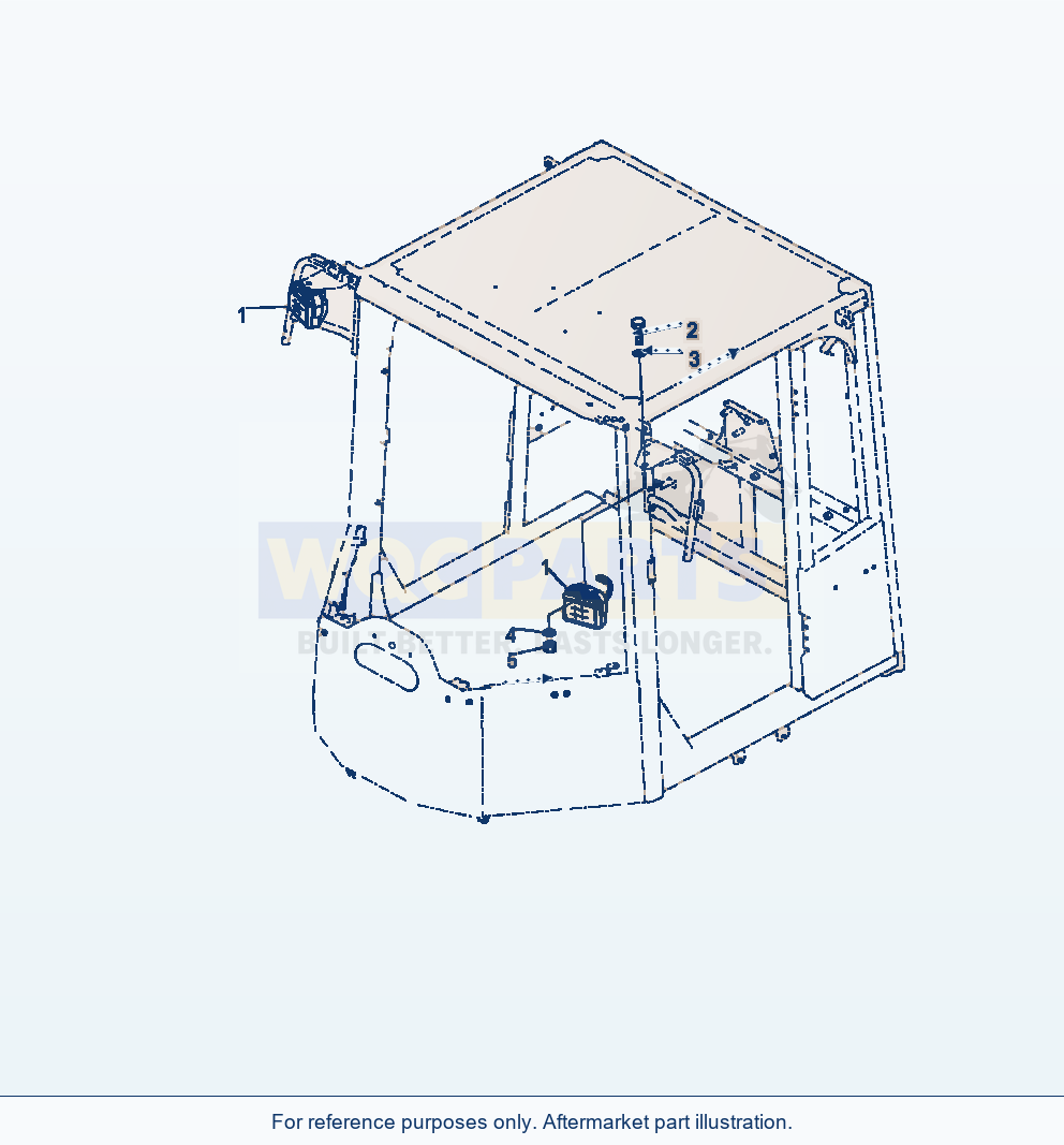 Komatsu WA320-6 Working Lamp Mounted On Cab Serial A34001-UP parts diagram
