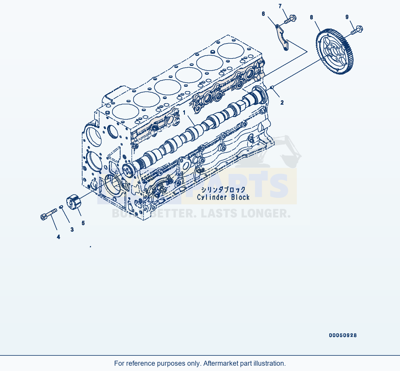 Komatsu WA320-6 Parts Performance, Camshaft (App10-002001) parts diagram