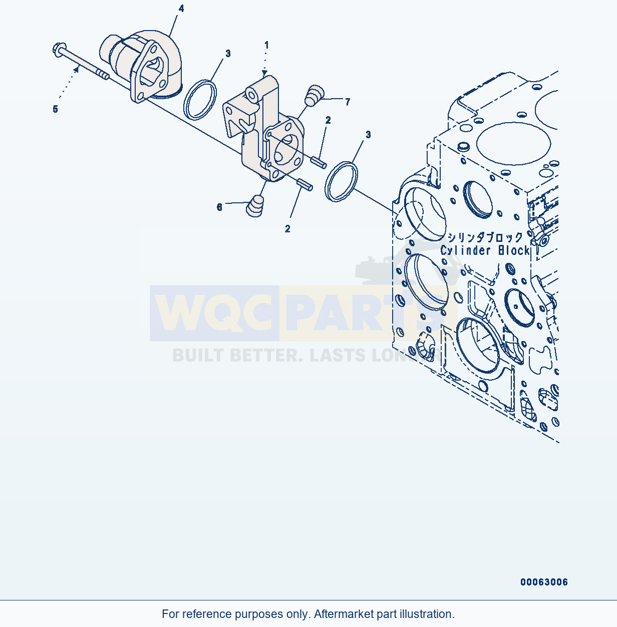 Komatsu WA320-6 Water Inlet Connector (Awi10-001001) parts diagram