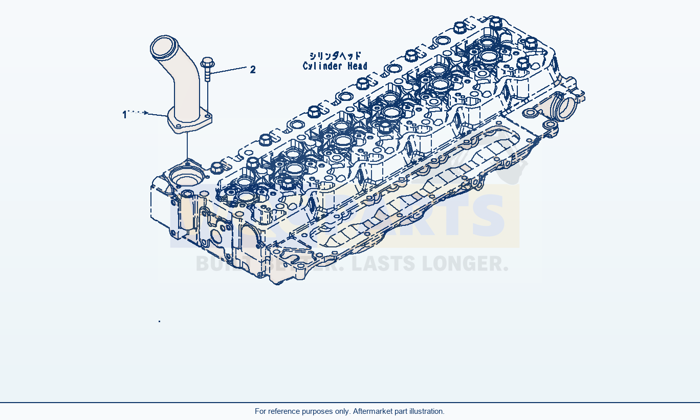 Komatsu WA320-6 Water Outlet Connector (Awo00-001001) parts diagram