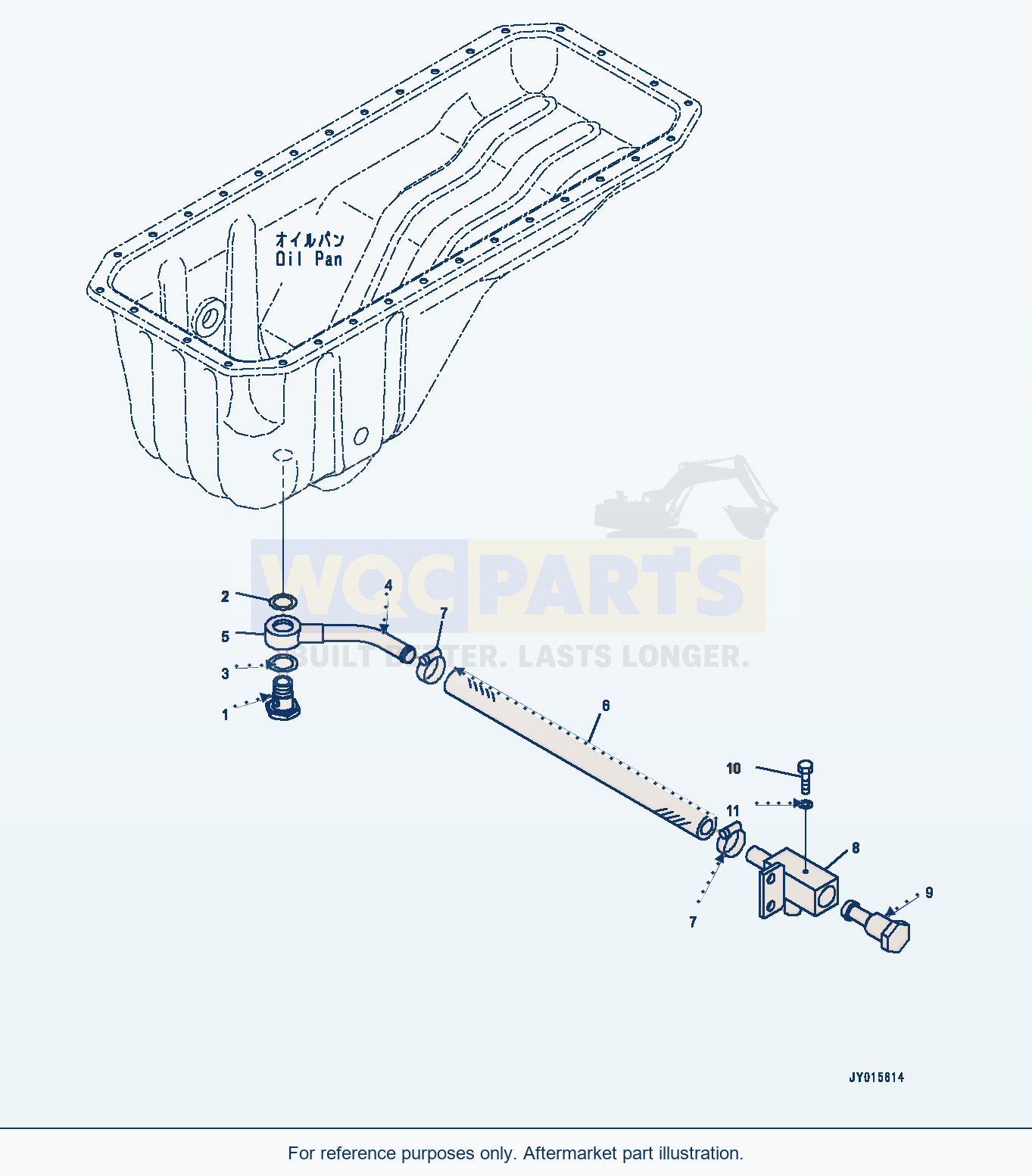 Komatsu WA320-6 Engine Oil Pan, (#26545264-) Serial 70291-UP parts diagram