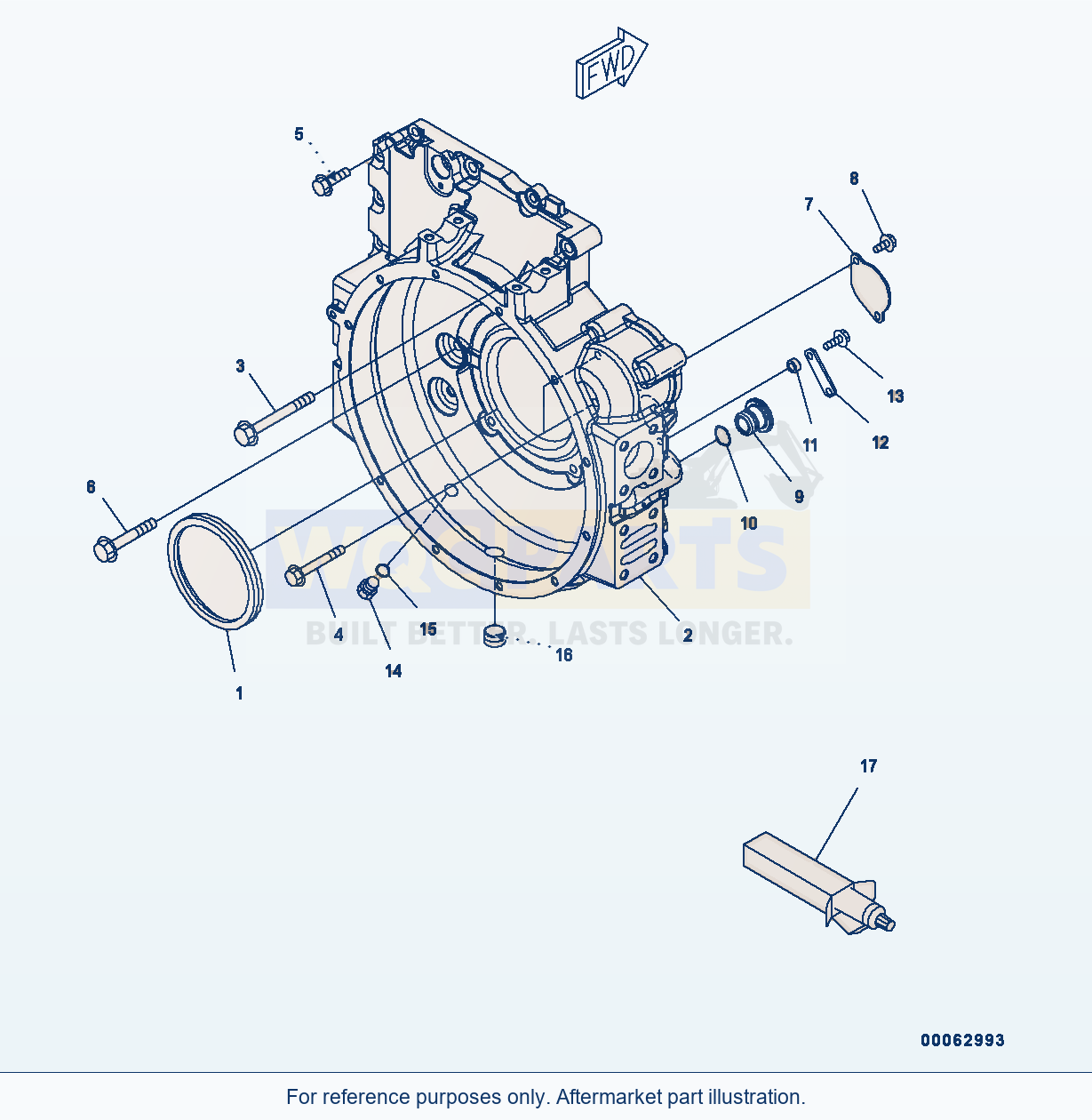 Komatsu WA320-6 Flywheel Housing Serial H62051 - UP parts diagram