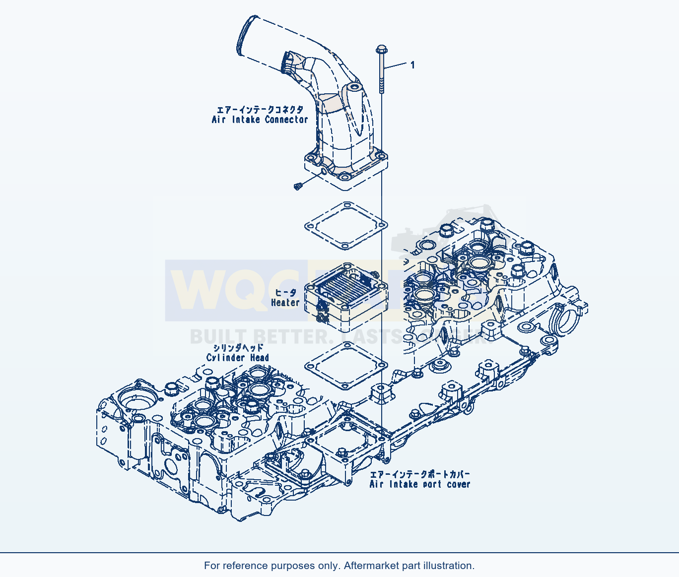 Komatsu WA320-6 Air Intake Connector Mounting (Aic20-002001) parts diagram