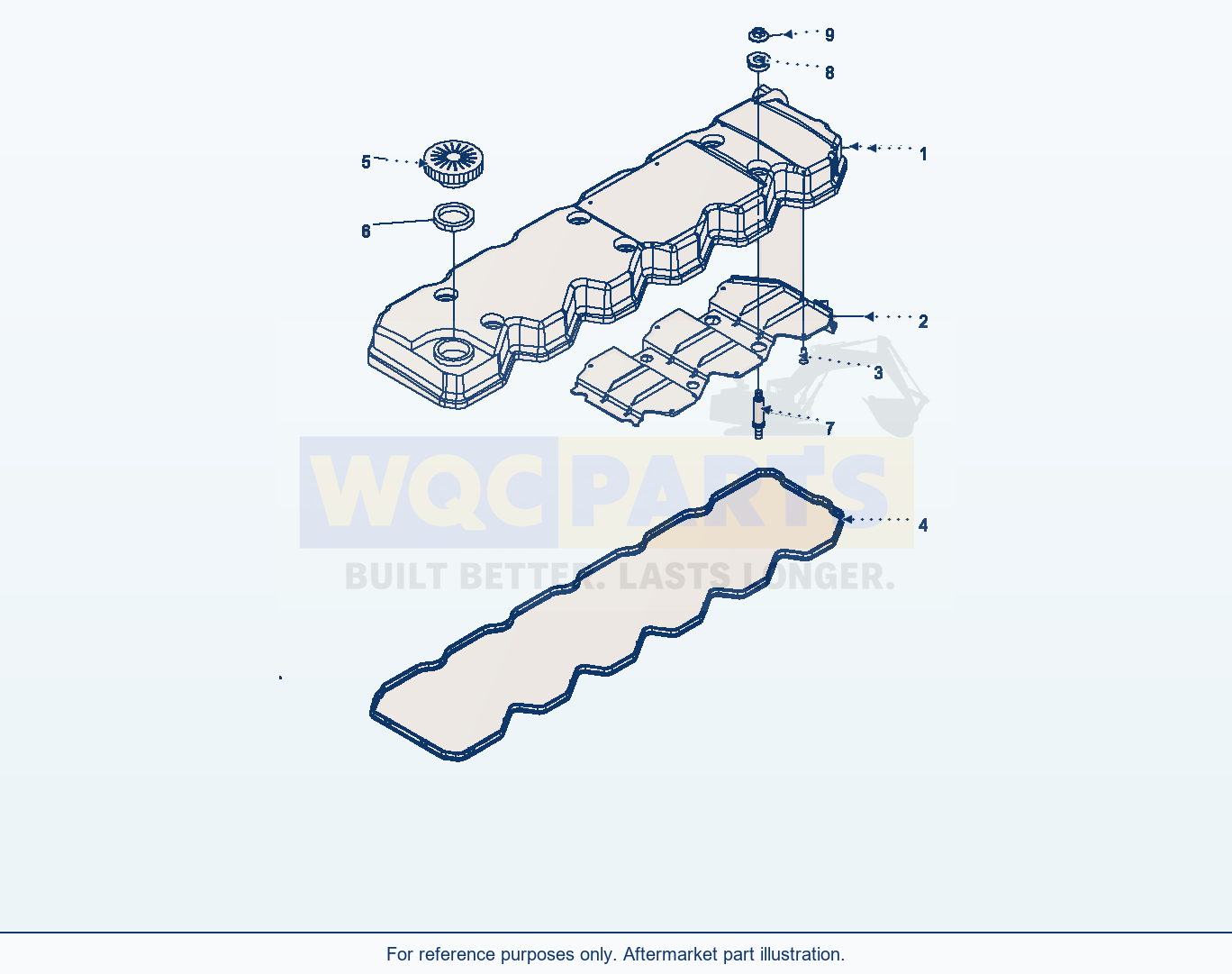 Komatsu WA320-6 Cylinder Head Cover (Avc00-001001) parts diagram