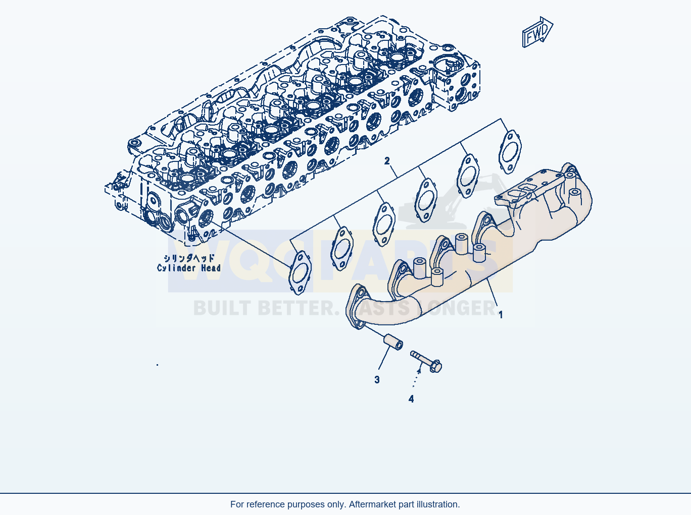 Komatsu WA320-6 Exhaust Manifold (Atb30-001001) parts diagram