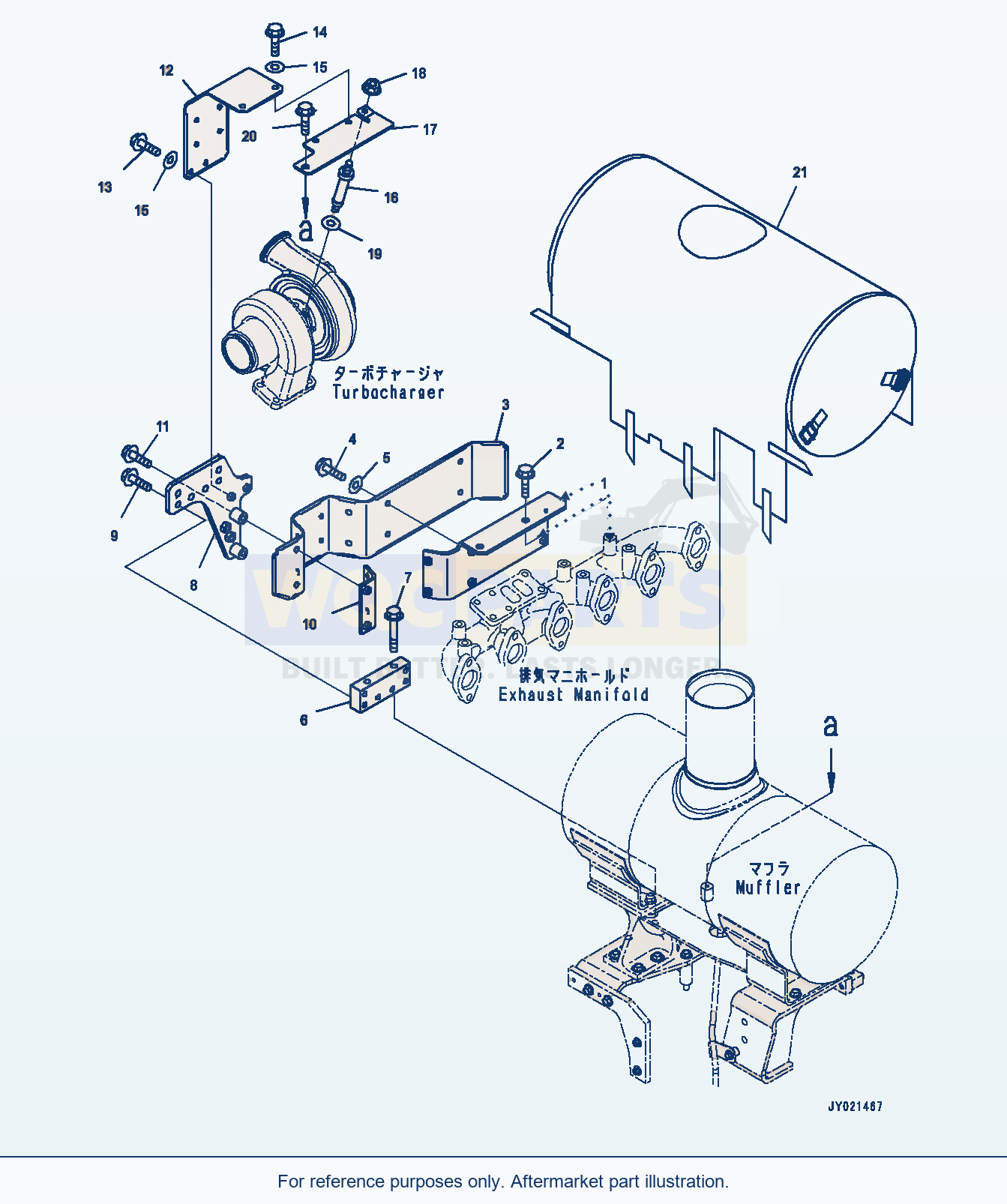Komatsu WA320-6 Heat Shield (#26534228-) Serial 70291-UP parts diagram
