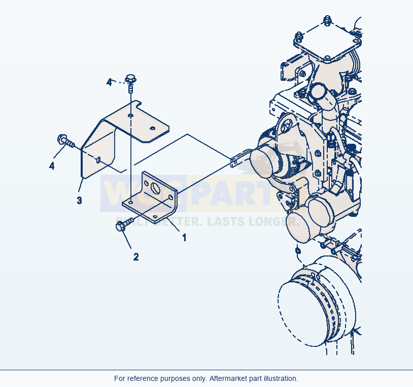 Komatsu WA320-6 Alternator, 60Amp., Cover parts diagram