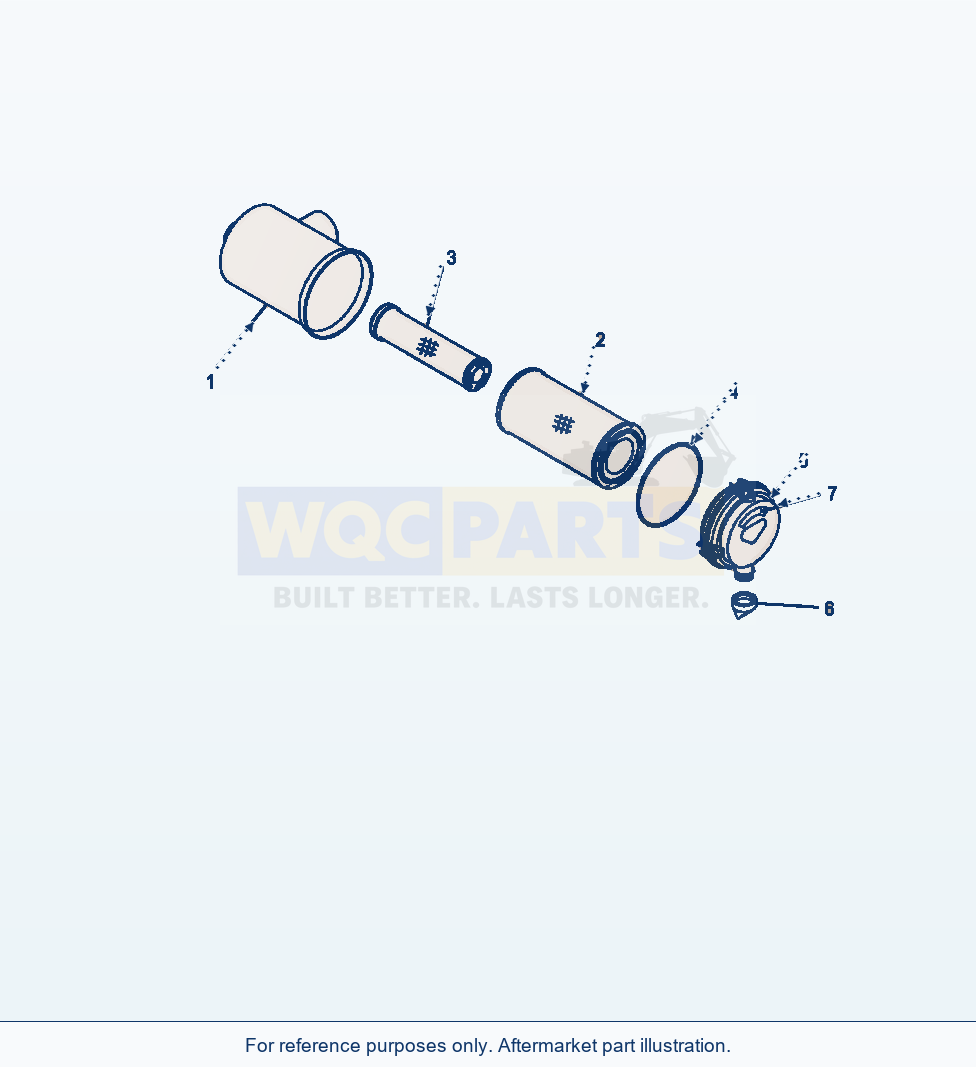 Komatsu WA320-6 Air Cleaner parts diagram