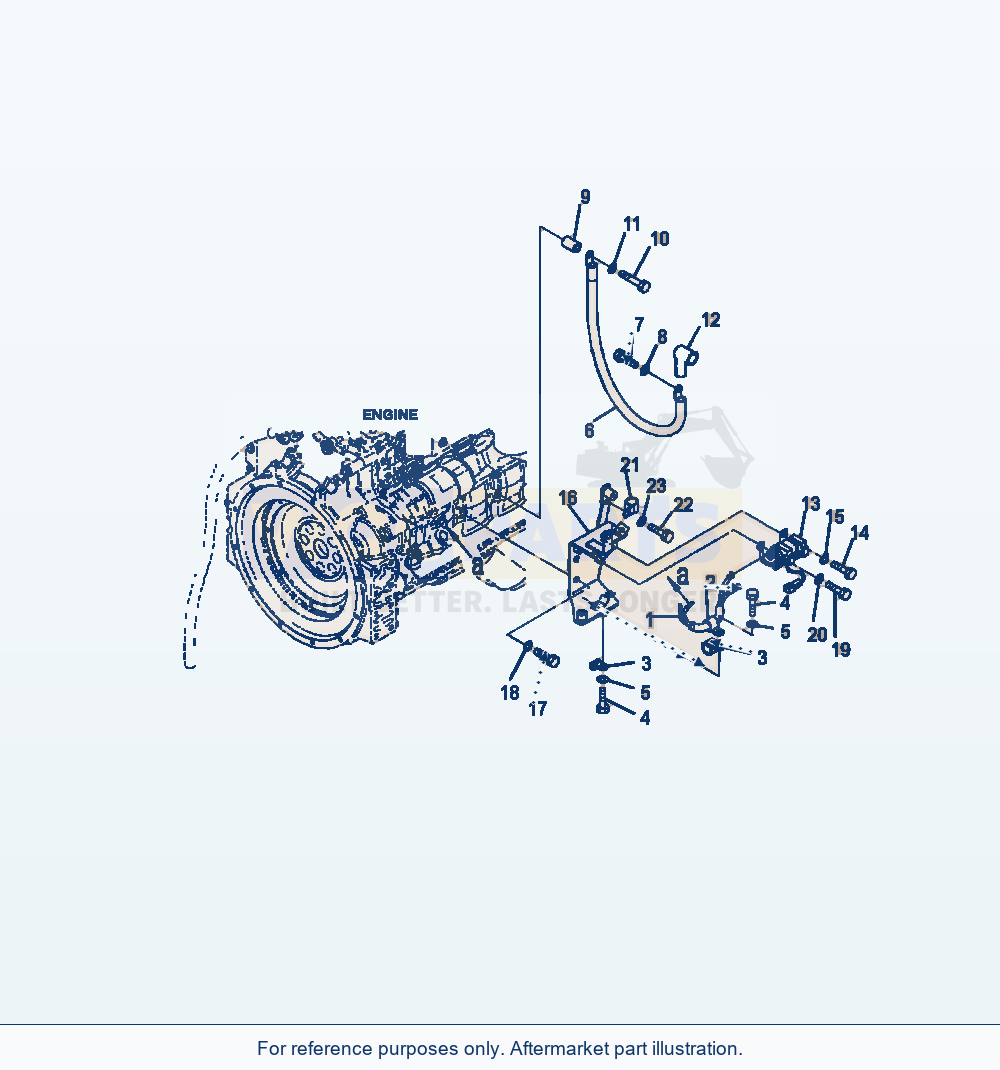 Komatsu WA320-6 Engine Harness Starter Harness And Sensor parts diagram