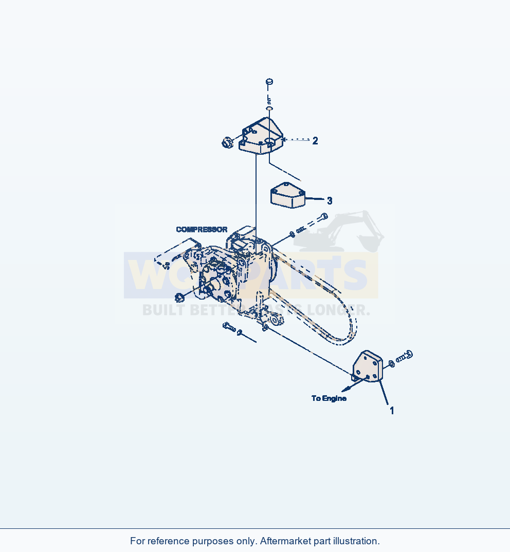 Komatsu WA320-6 Engine Transfer Serial A35001-UP parts diagram