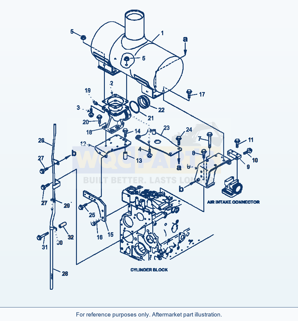 Komatsu WA320-6 Muffler And Mounting parts diagram