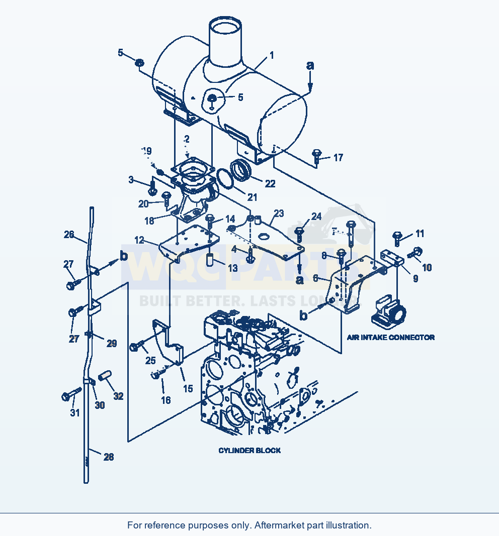 Komatsu WA320-6 Muffler For 90 A Alternator parts diagram