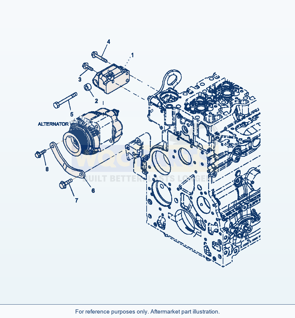 Komatsu WA320-6 Alternator Mounting Serial A35001-UP parts diagram