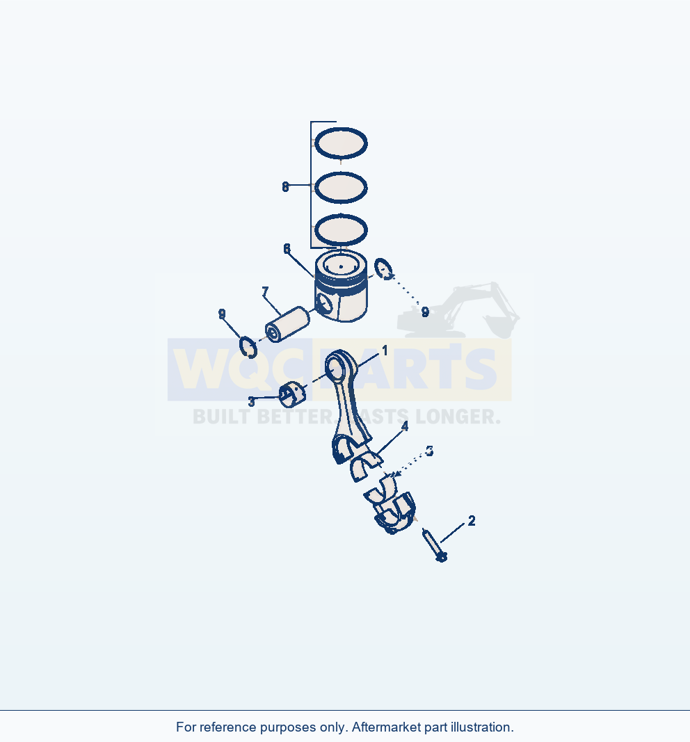 Komatsu WA320-6 Connecting Rod And Piston Serial A35001-UP parts diagram