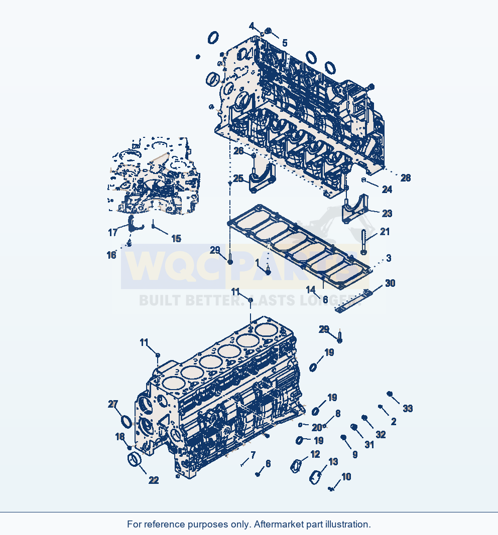 Komatsu WA320-6 Cylinder Block Serial A35001-UP parts diagram