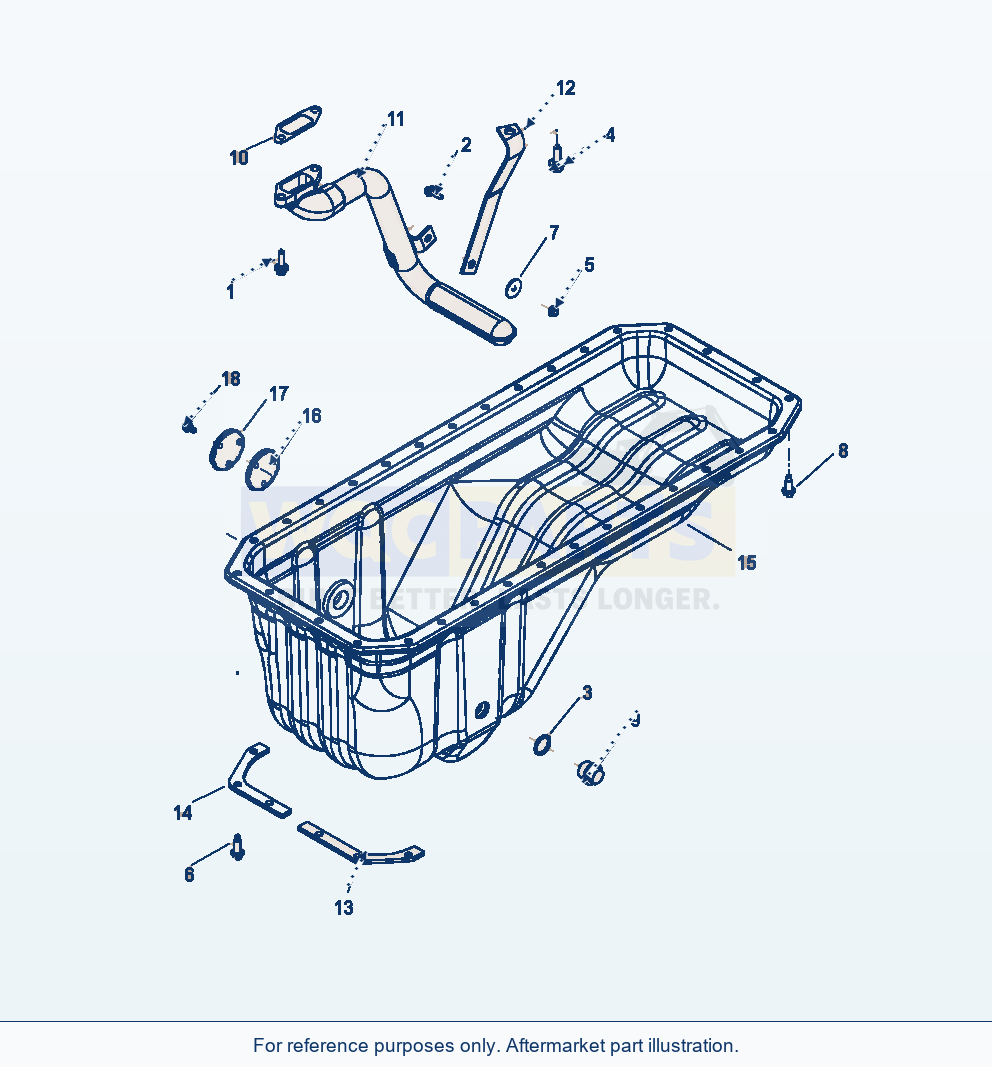 Komatsu WA320-6 Engine Oil Pan Serial A34001-UP parts diagram