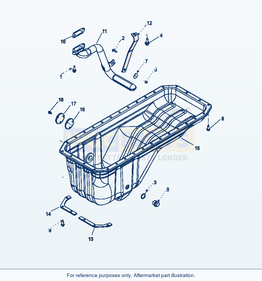 Komatsu WA320-6 Engine Oil Pan Serial A35001-UP parts diagram