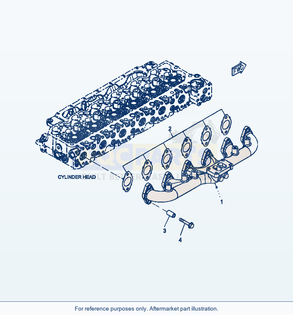 Komatsu WA320-6 Exhaust Manifold Serial A34001-UP parts diagram