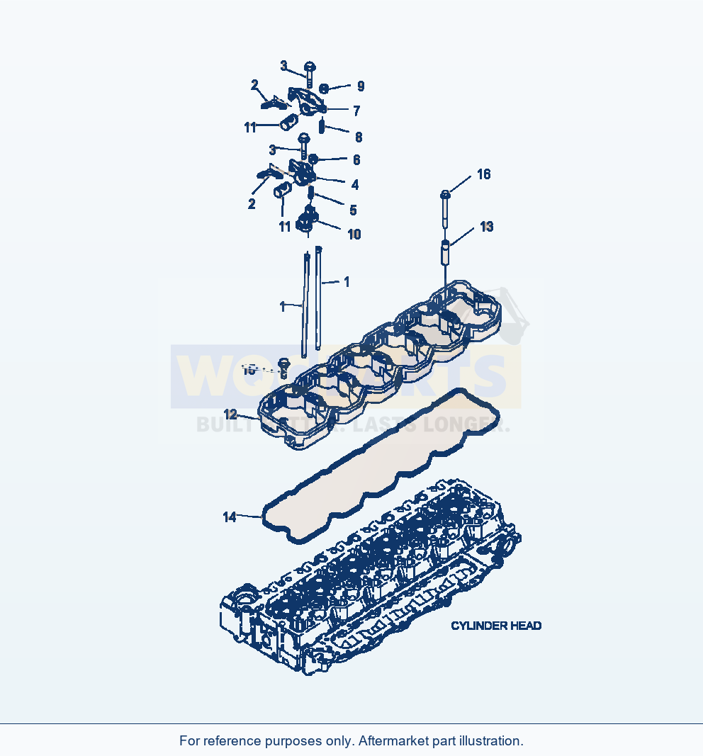 Komatsu WA320-6 Rocker Lever Serial A34001-UP parts diagram