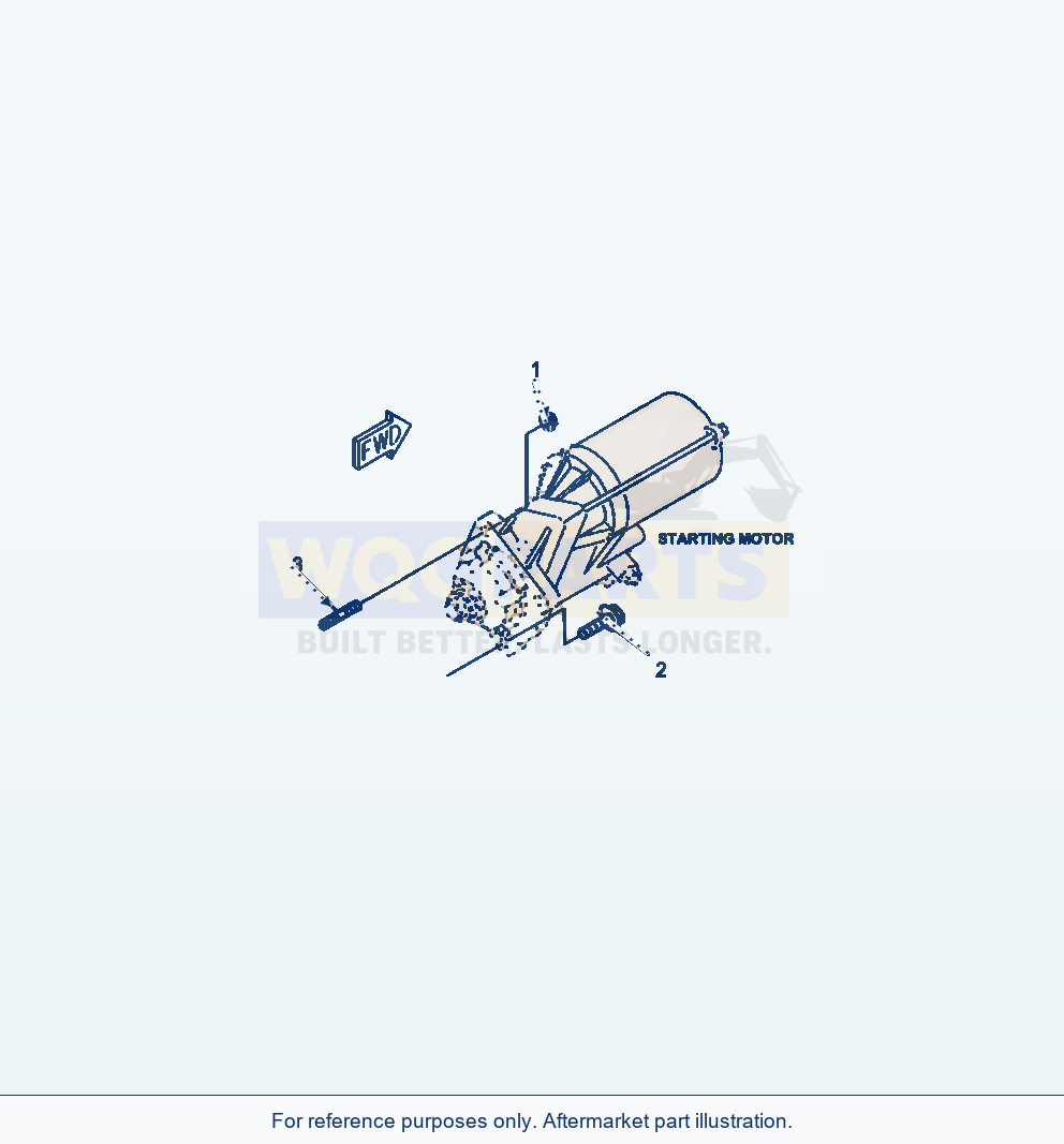 Komatsu WA320-6 Starter Motor Mounting parts diagram