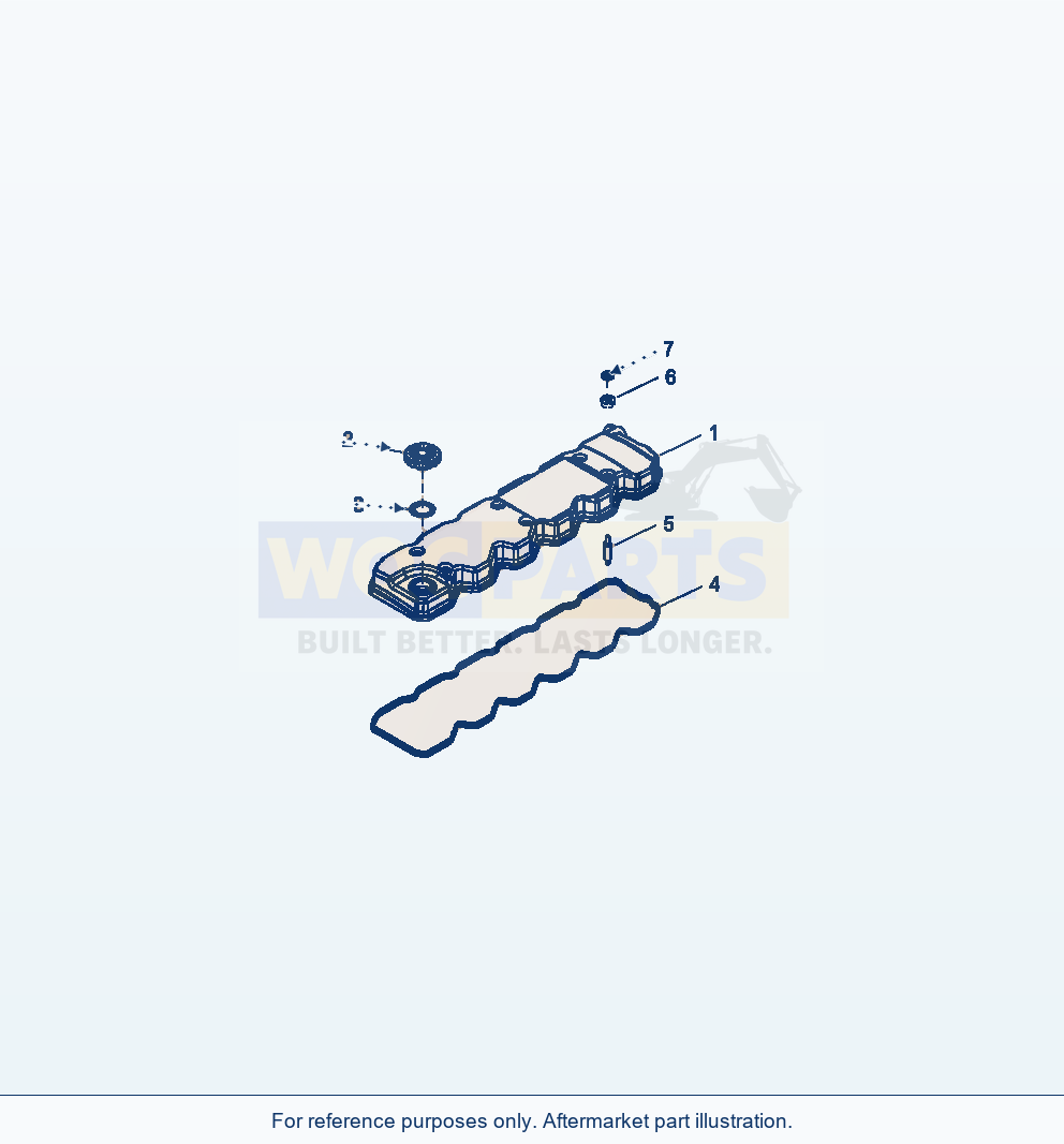 Komatsu WA320-6 Valve Cover Serial A35001-UP parts diagram