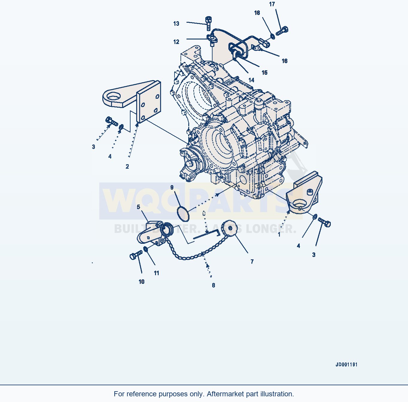 Komatsu WA320-6 Transfer, Mounting parts diagram