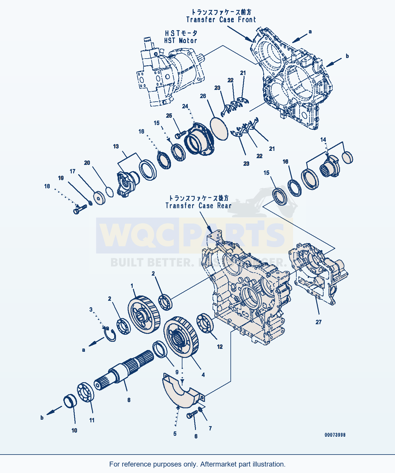 Komatsu WA320-6 Transfer, Output Shaft parts diagram