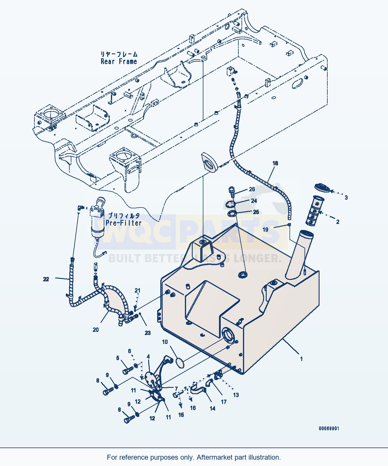 Komatsu WA320-6 Fuel Tank, Tank (#70291-) Serial 70291-UP parts diagram