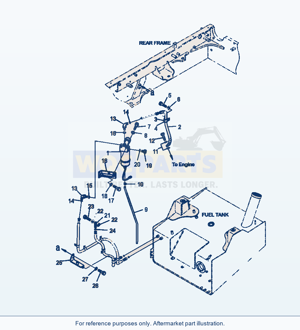 Komatsu WA320-6 Fuel Tank Filter parts diagram