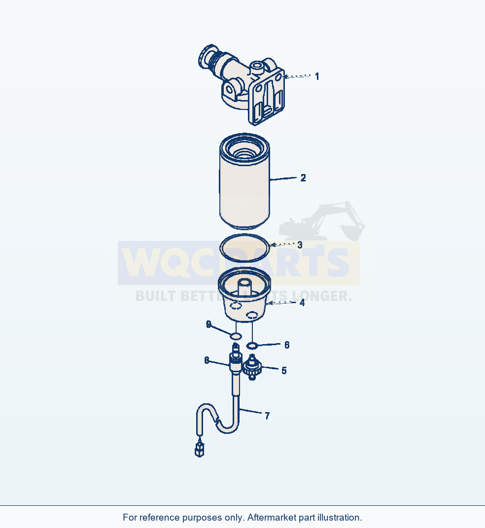 Komatsu WA320-6 Fuel Tank Pre-Filter parts diagram