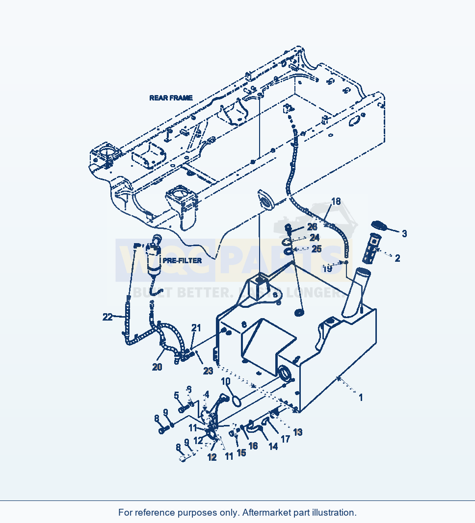 Komatsu WA320-6 Fuel Tank parts diagram