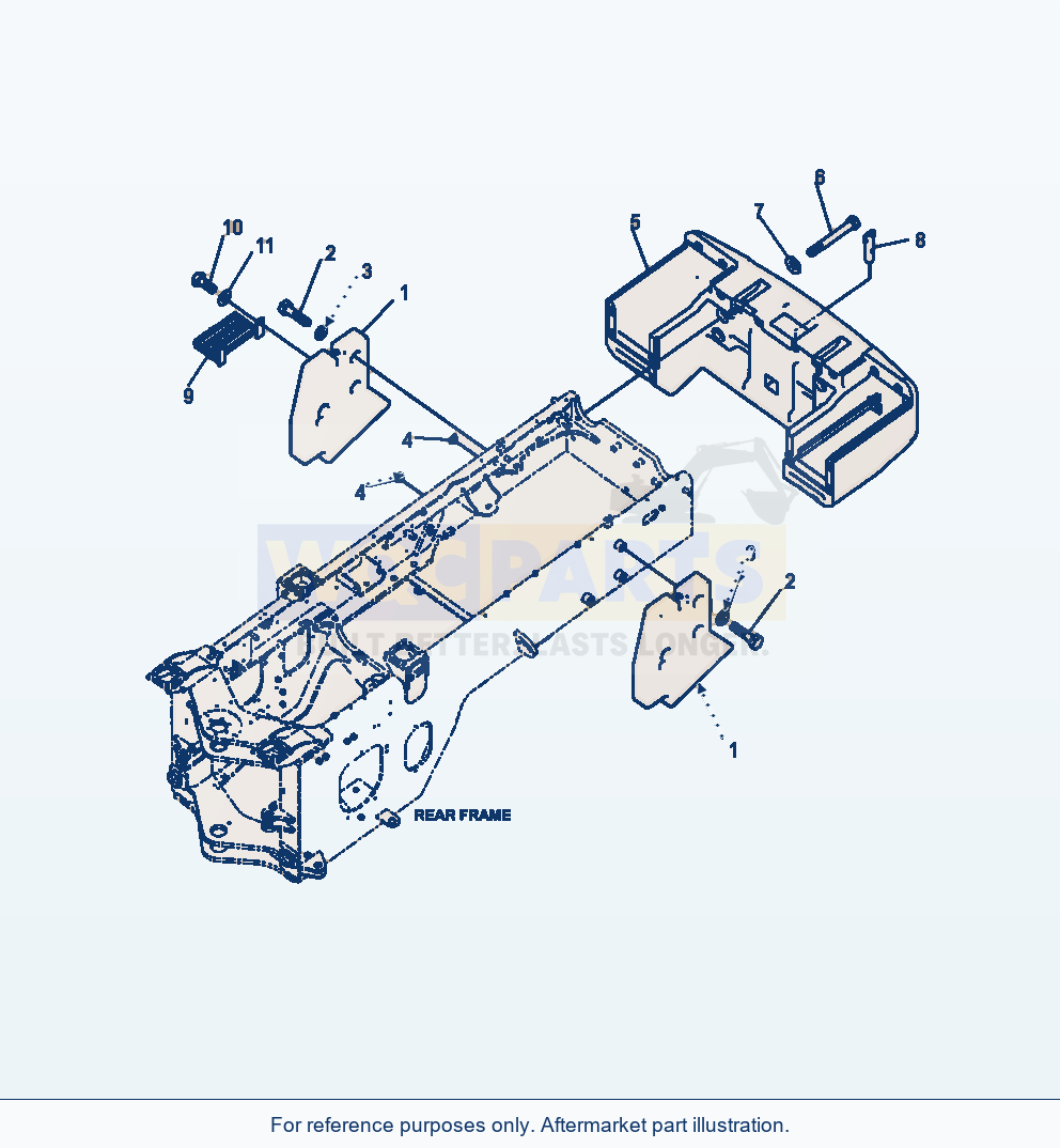 Komatsu WA320-6 Counterweight parts diagram
