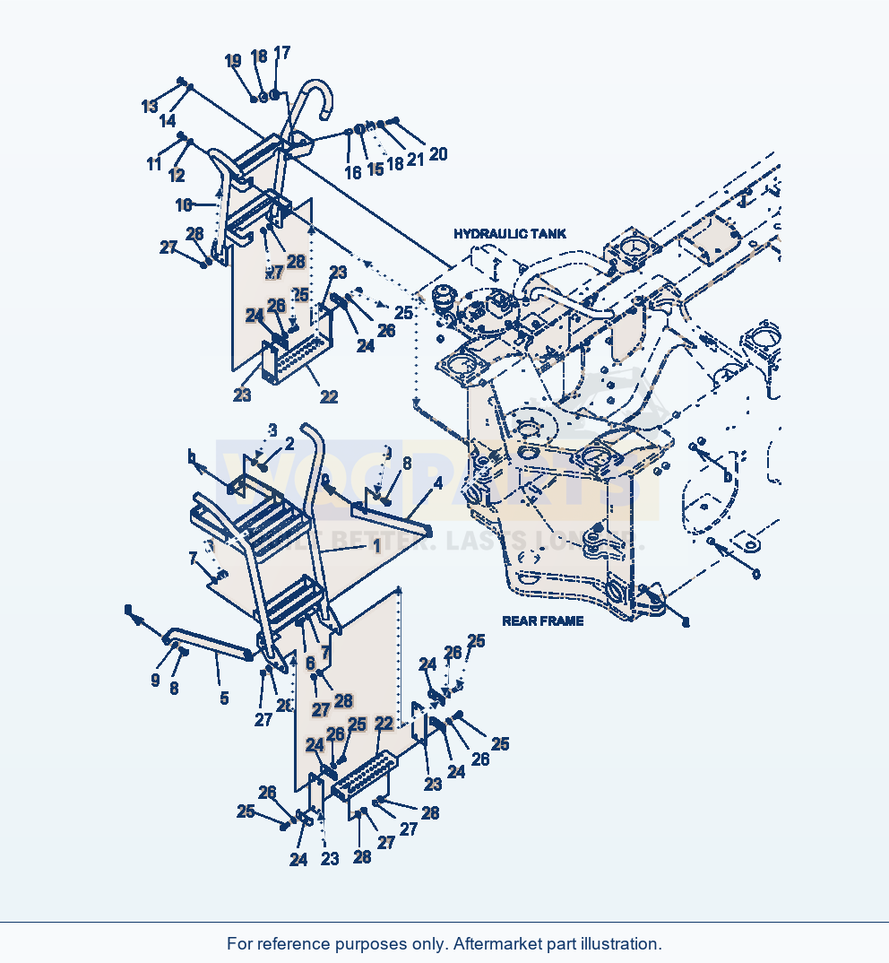 Komatsu WA320-6 Entry Ladders parts diagram
