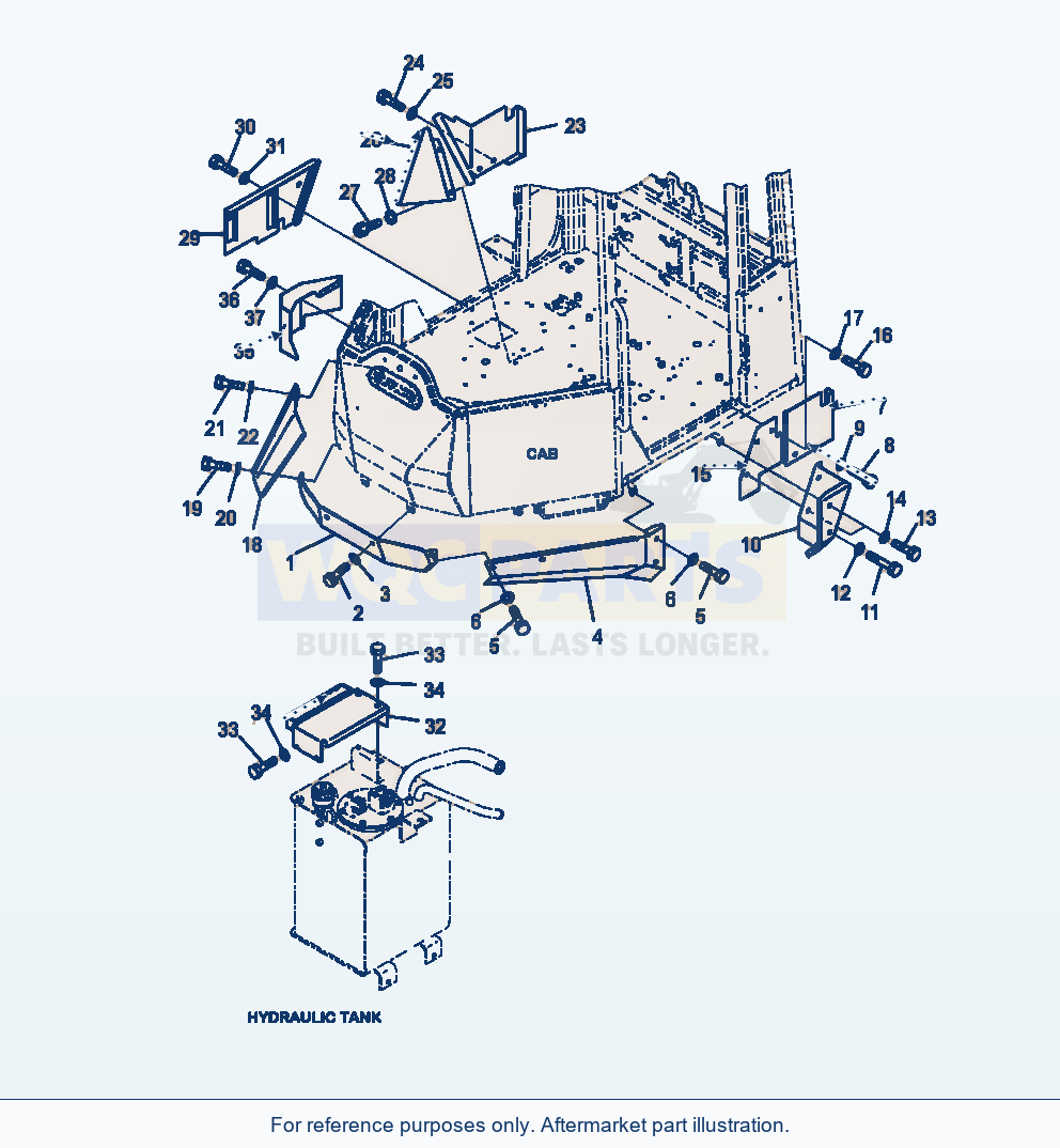 Komatsu WA320-6 Floor Cover parts diagram
