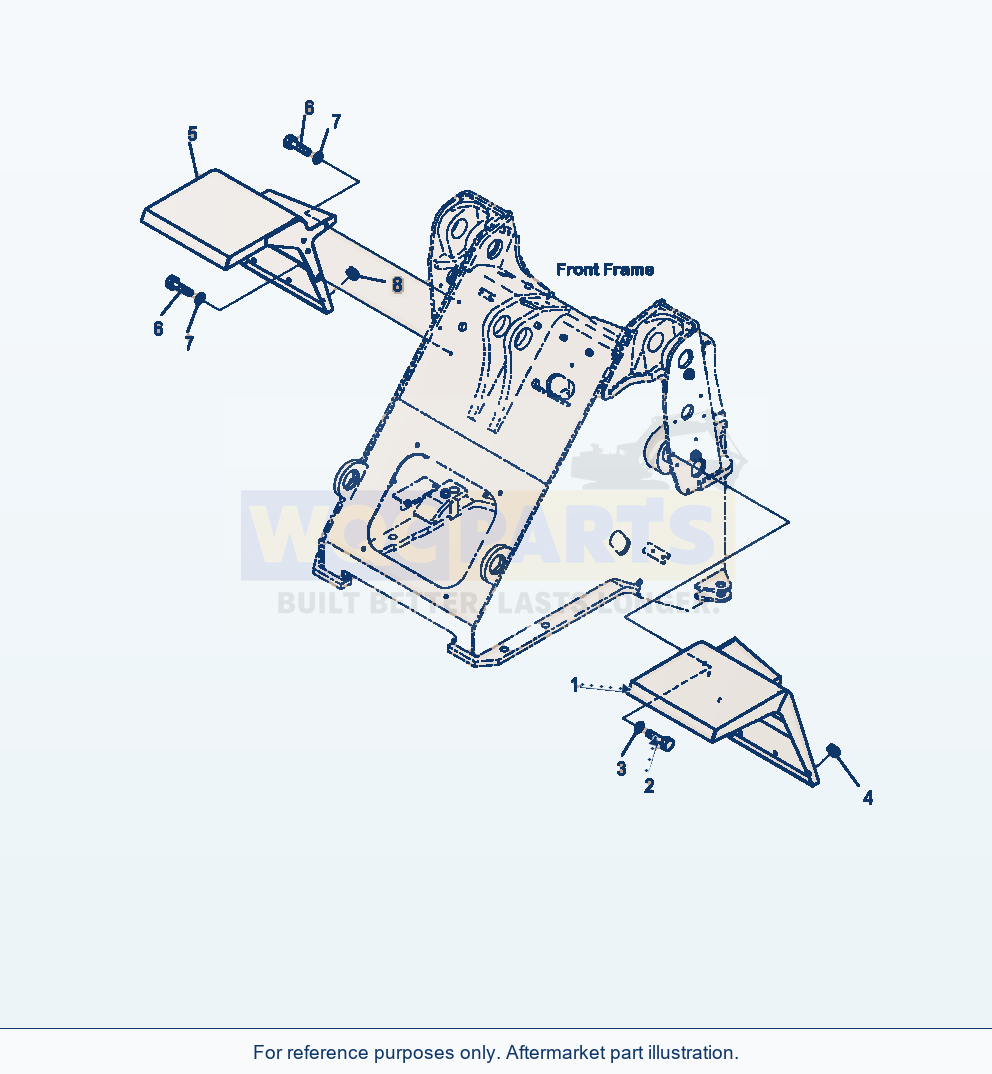 Komatsu WA320-6 Front Fenders Standard parts diagram
