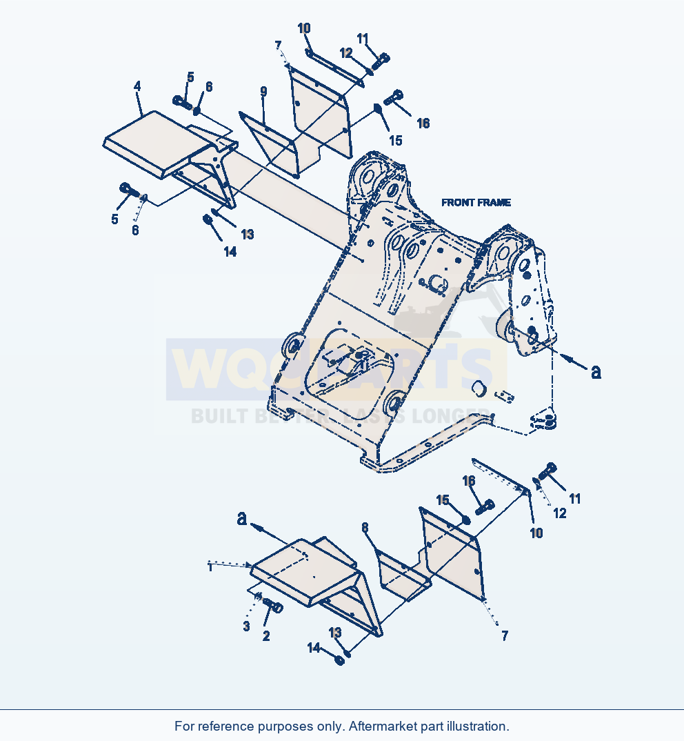 Komatsu WA320-6 Front Fenders With Mud Guard parts diagram
